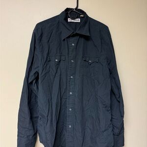 VINTAGE EXPRESS - Black Opal button shirt / western